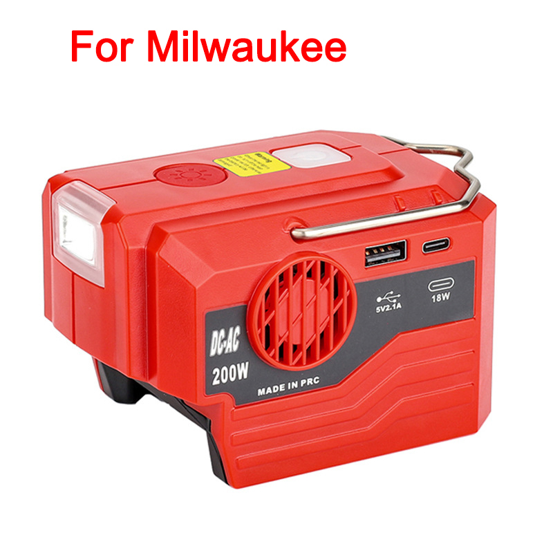 Portable Power Inverter with hook For Makita/Dewalt/Bosch/Milwaukee