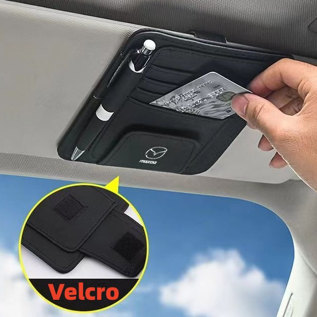 Car Card Holder Sun Visor Organizer For Mazda CX3 CX5 CX8 CX30 Mazda 2 3 6 Sunvisor Ticket