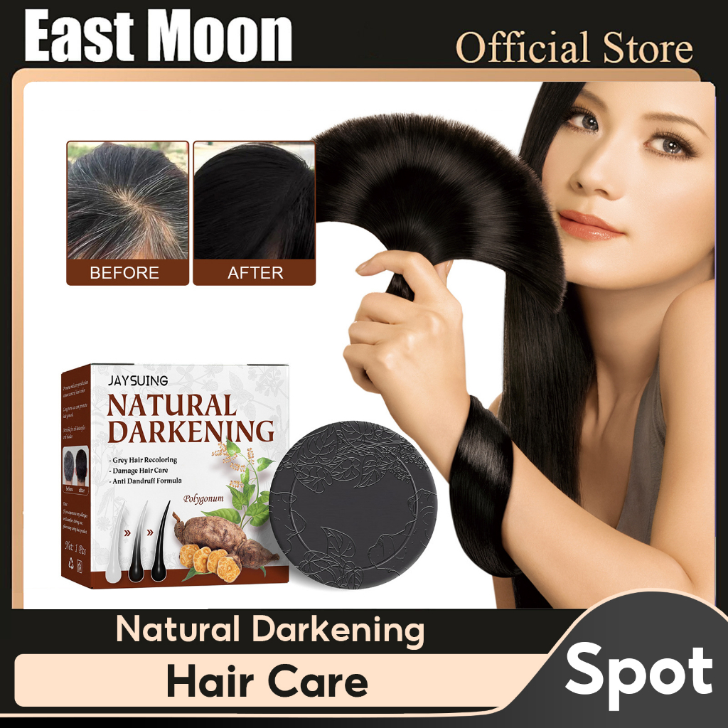 Jaysuing Natural Hair Darkening Shampoo Polygonum Hair Darkening AntiDandruff Shampoo Gray Hair