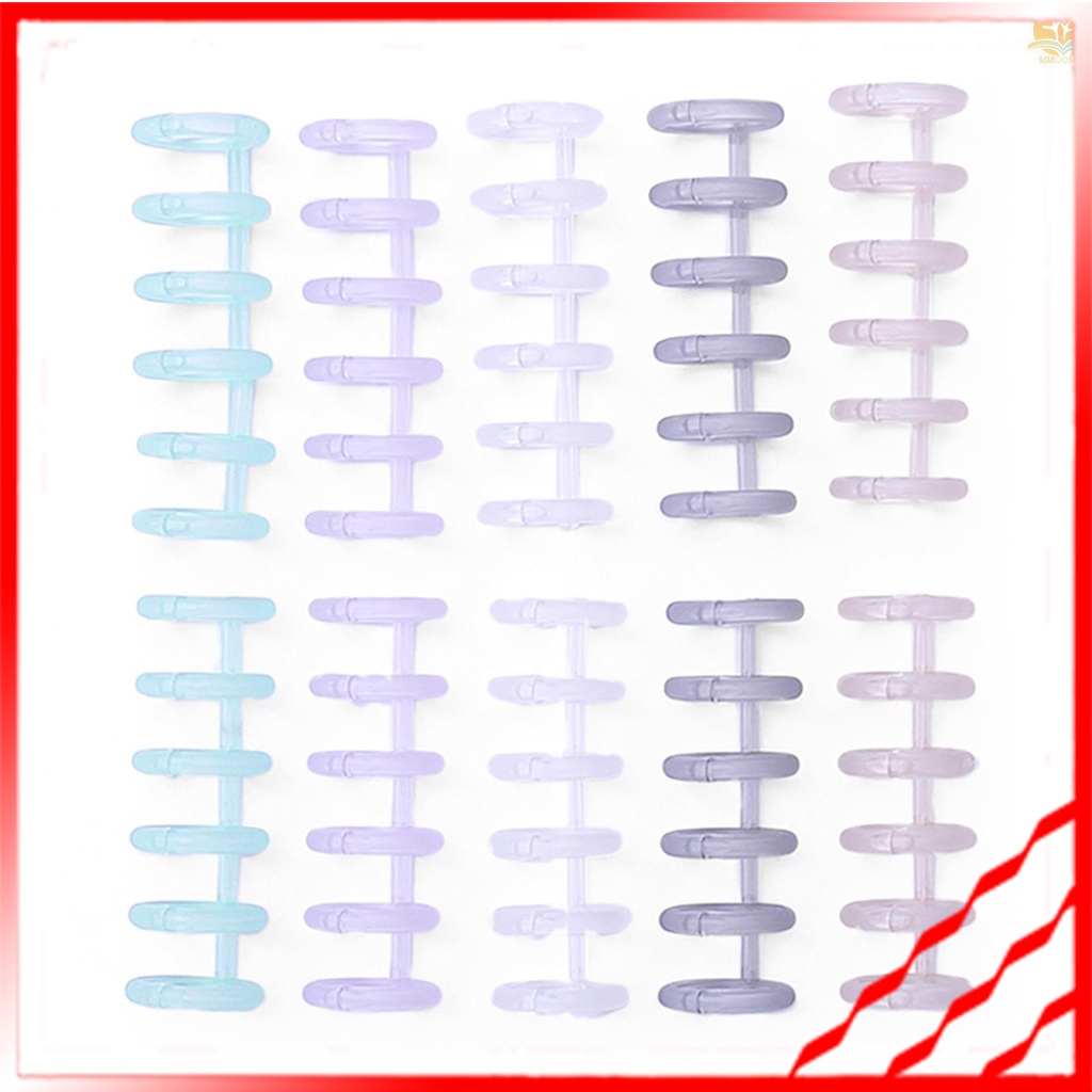 KW-trio Binding Spine Combs 6 Holes Loose Leaf Binder Album Rings for ...