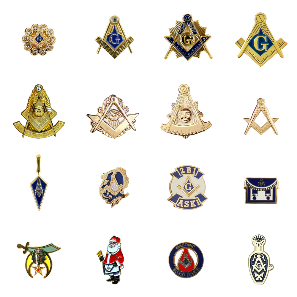 Masonic Lapel Pins Freemasonry Badge Freemason Zinc Alloy Symbol Gift ...