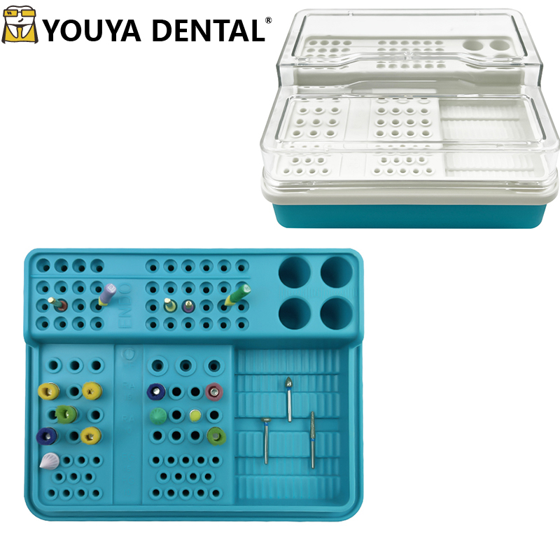Dentist Park 96 Holes Dental Bur Sterilization Box Endo Box Sterilizer Case for High/low Speed