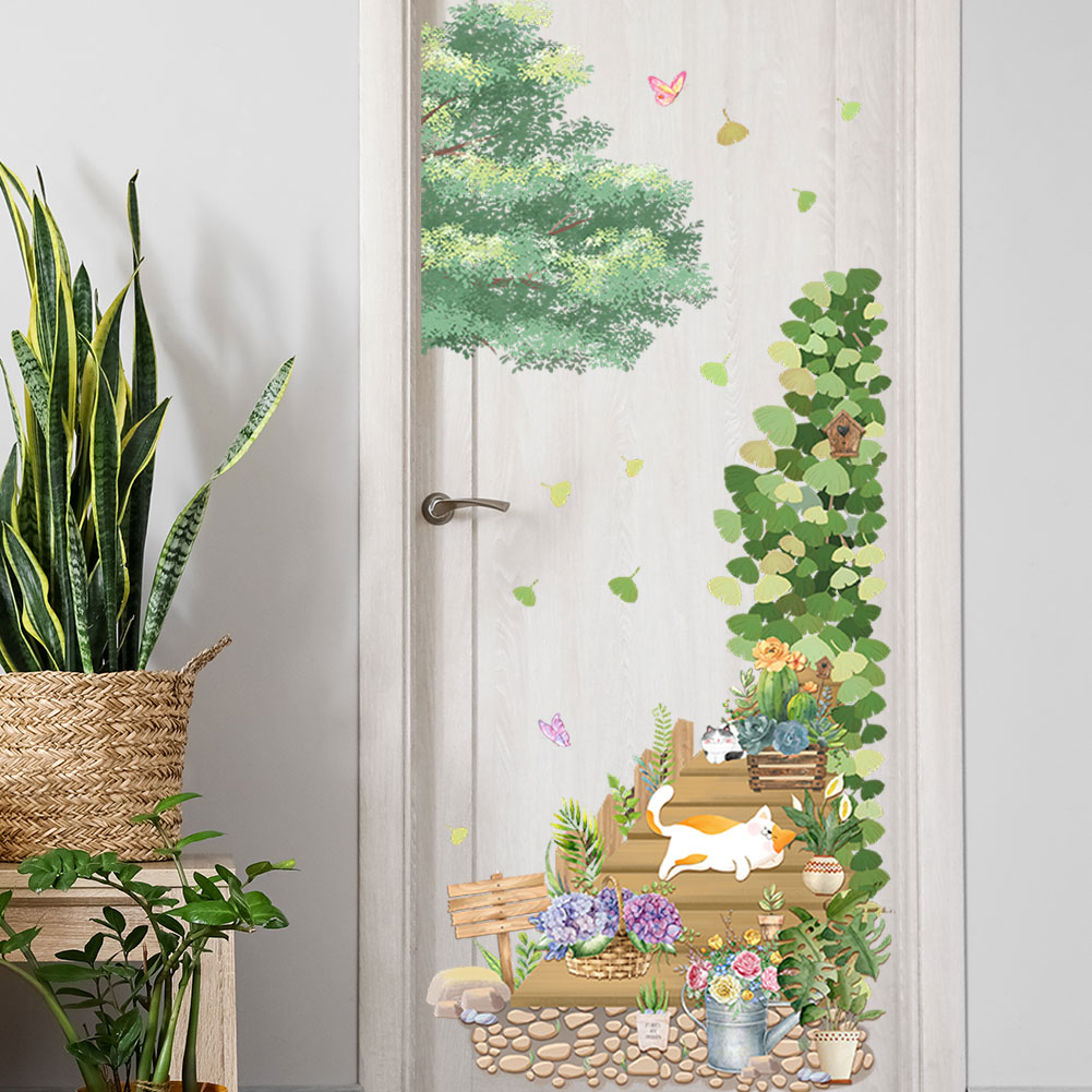 【Ready Stock】【Zooyoo】Stick diagonal corner stickers on the door wall of