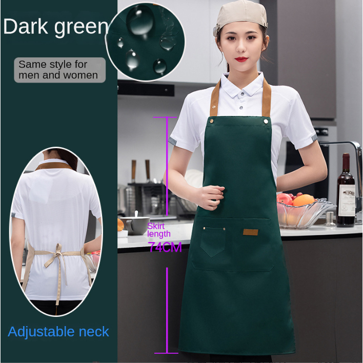Ready Stock Apron waterproof waiter milk tea shop work apron