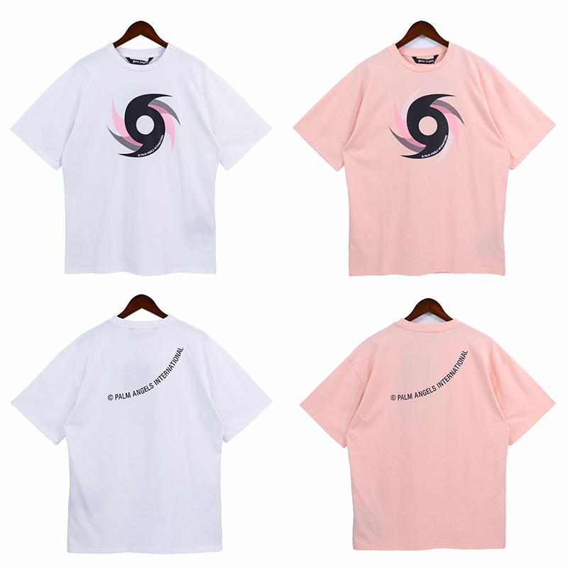 Palm Angels White Pink Eurocode New Arrival TEE T-shirts Men Women ...