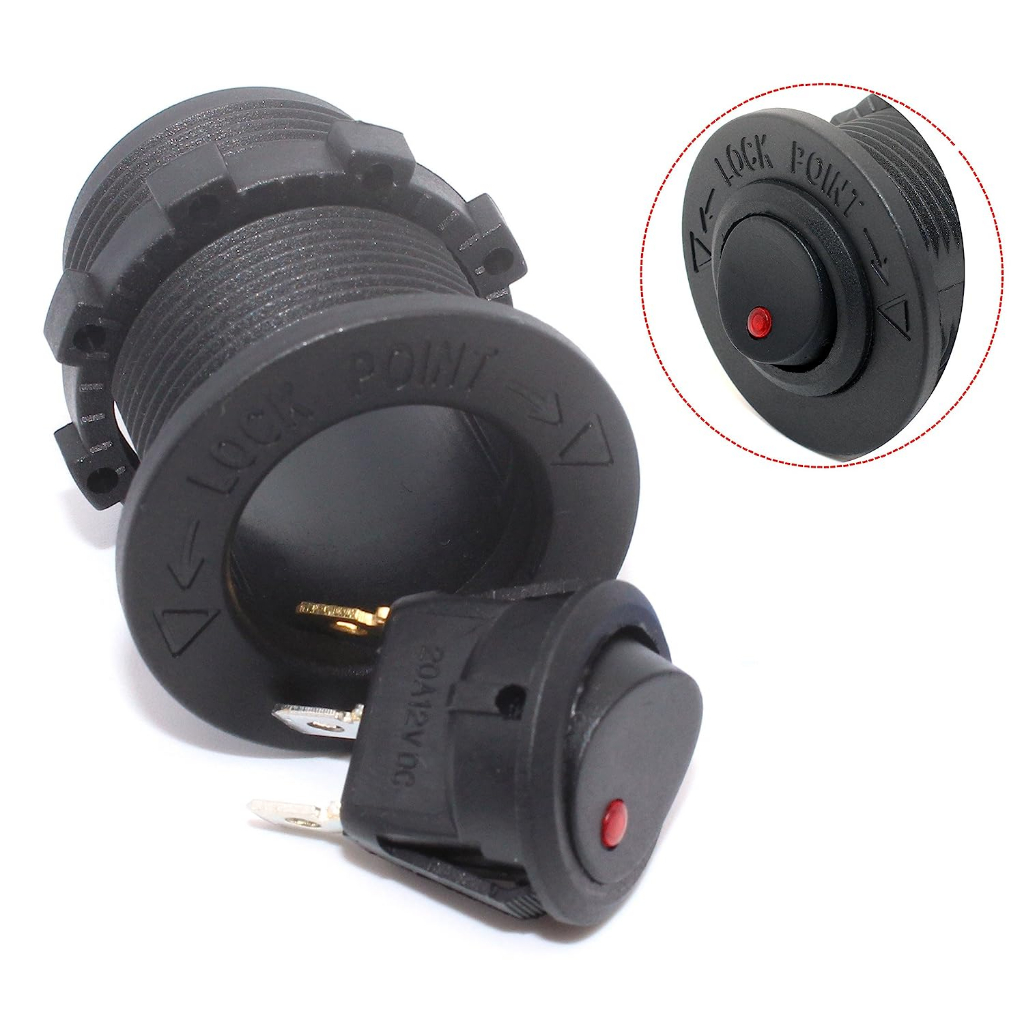 Car Truck Rocker Toggle LED Switch Shell 3 Pins On-Off Control 12V (Red ...