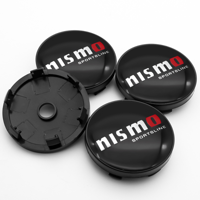 4x 60mm Nissan NISMO Nabendeckel Felgendeckel Radkappen