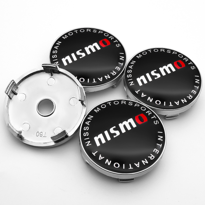 4x 60mm Nissan NISMO Nabendeckel Felgendeckel Radkappen