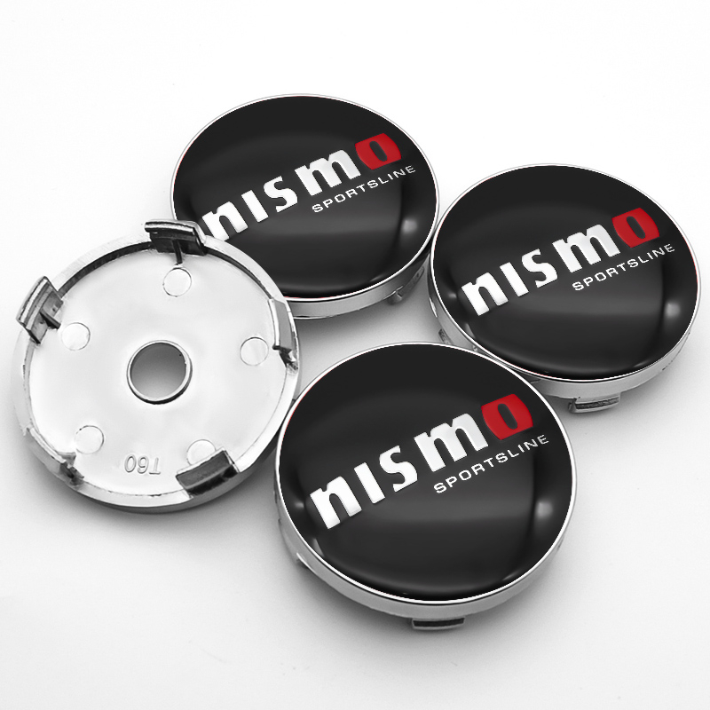 4x 60mm Nissan NISMO Nabendeckel Felgendeckel Radkappen