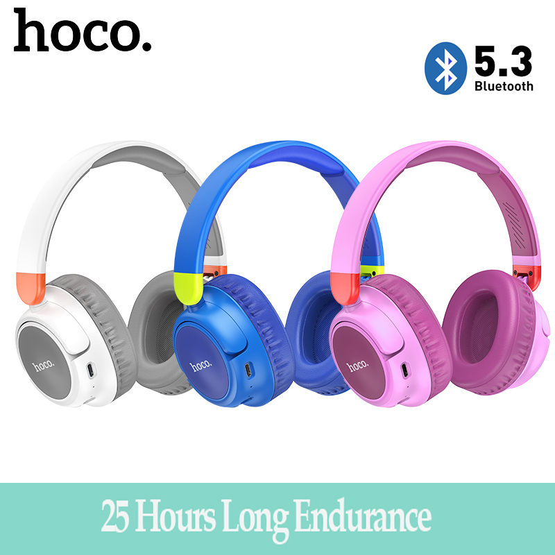 HOCO W43 Wireless Headphones Bluetooth Foldable Headset With Mic BT5.2 ...