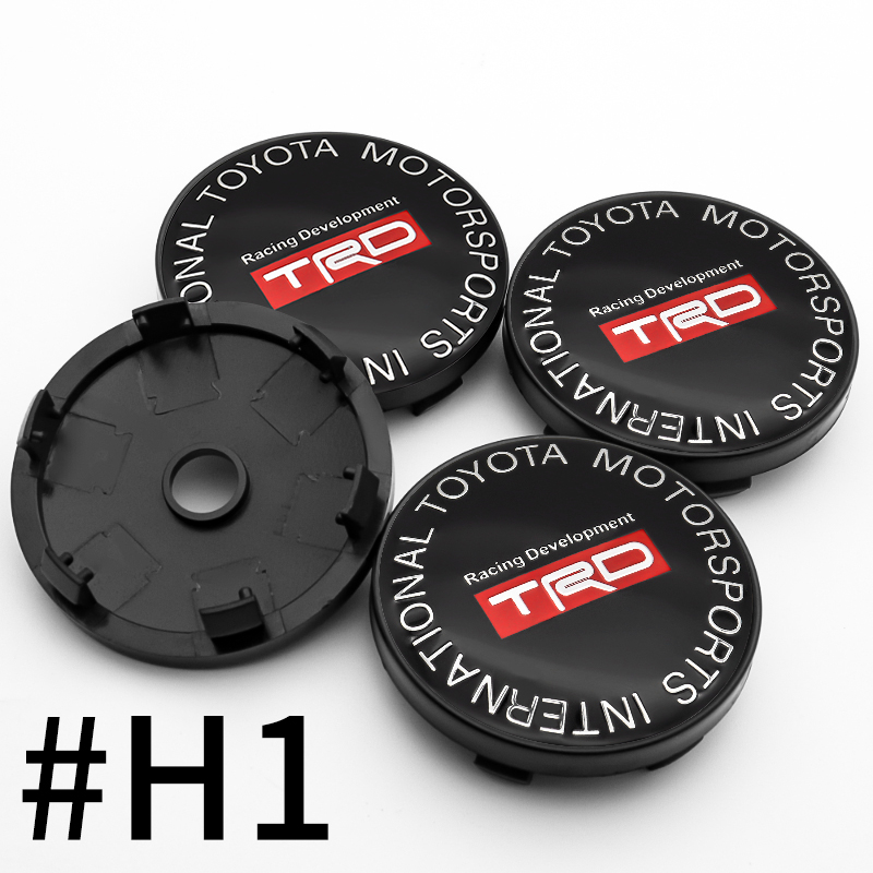 4x 60mm TRD Toyota Nabendeckel Felgendeckel Radkappen
