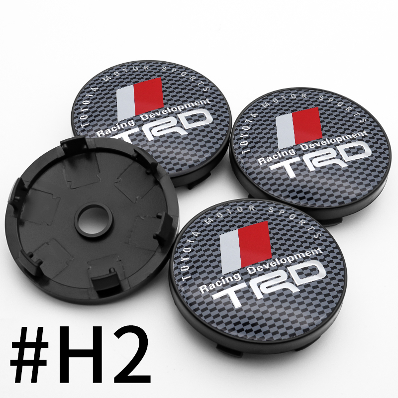 4x 60mm TRD Toyota Nabendeckel Felgendeckel Radkappen