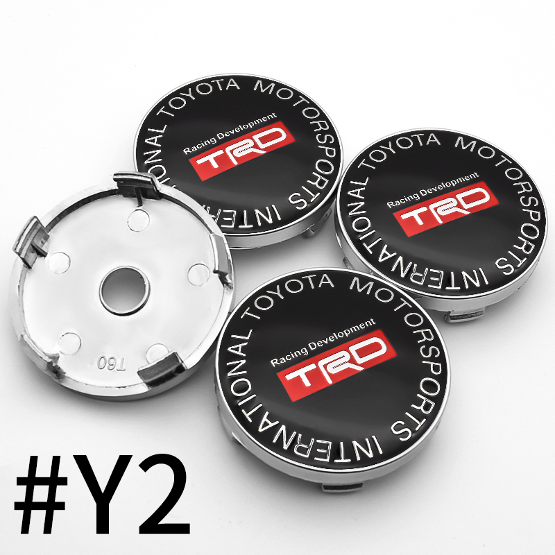 4x 60mm TRD Toyota Nabendeckel Felgendeckel Radkappen