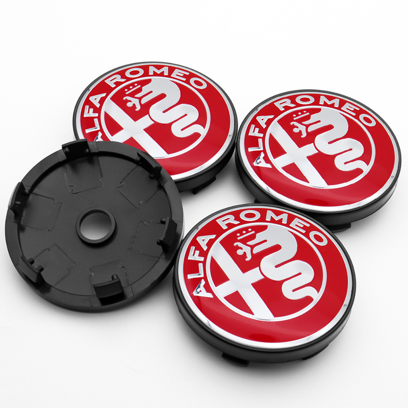 4x 60mm Alfa Romeo  Nabendeckel Felgendeckel Radkappen