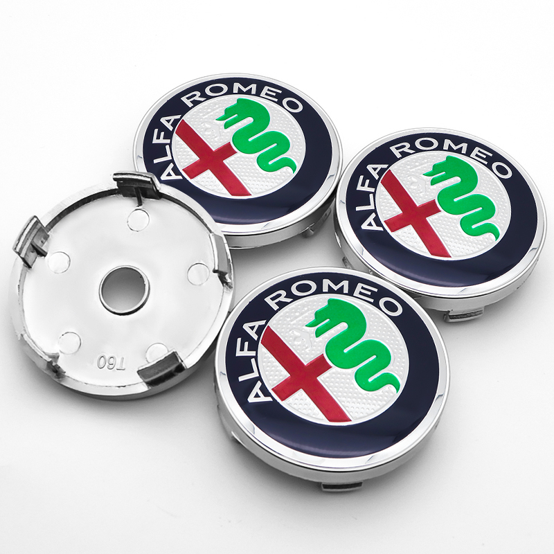 4x 60mm Alfa Romeo  Nabendeckel Felgendeckel Radkappen