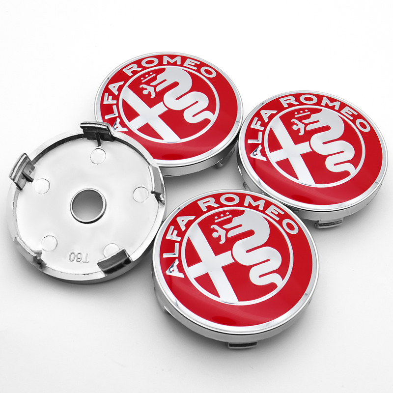 4x 60mm Alfa Romeo  Nabendeckel Felgendeckel Radkappen