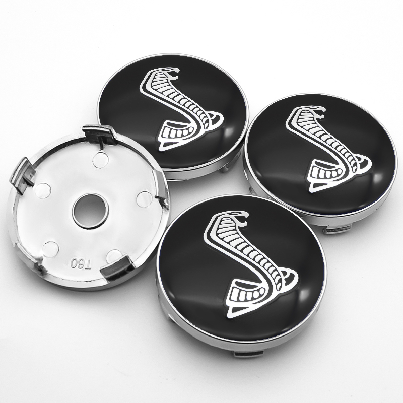 4x 60mm Ford Mustang Shelby Nabendeckel Felgendeckel Radkappen