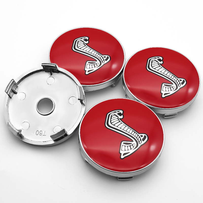 4x 60mm Ford Mustang Shelby Nabendeckel Felgendeckel Radkappen