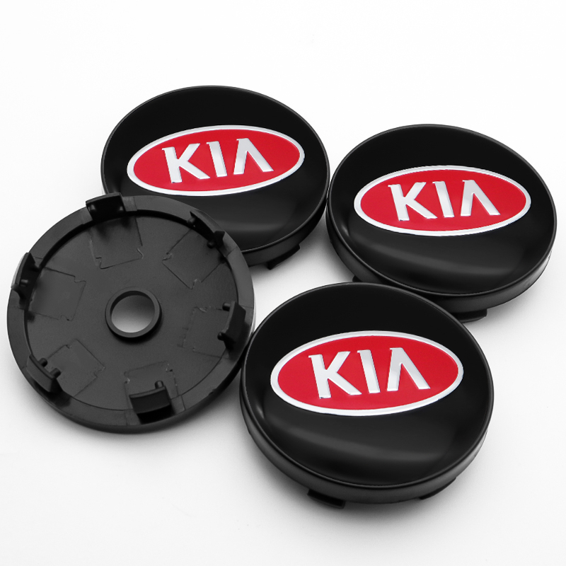 4x 60mm KIA Nabendeckel Felgendeckel Radkappen