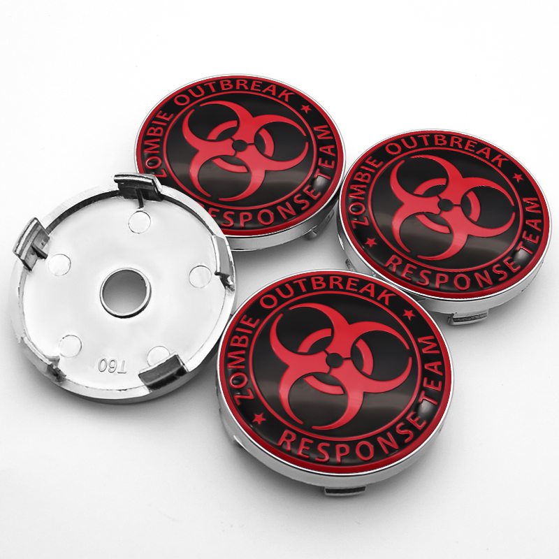 4x 60mm Zombie Nabendeckel Felgendeckel Radkappen