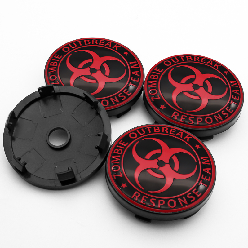 4x 60mm Zombie Nabendeckel Felgendeckel Radkappen