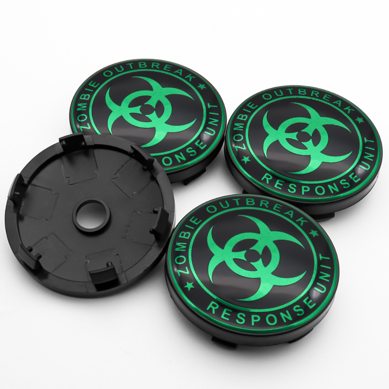4x 60mm Zombie Nabendeckel Felgendeckel Radkappen