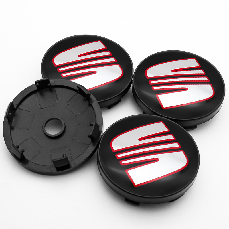 4x 60mm Seat Nabendeckel Felgendeckel Radkappen