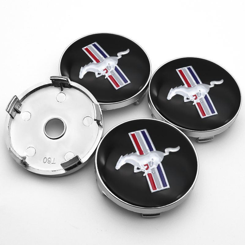 4x 60mm Ford Mustang Shelby Nabendeckel Felgendeckel Radkappen