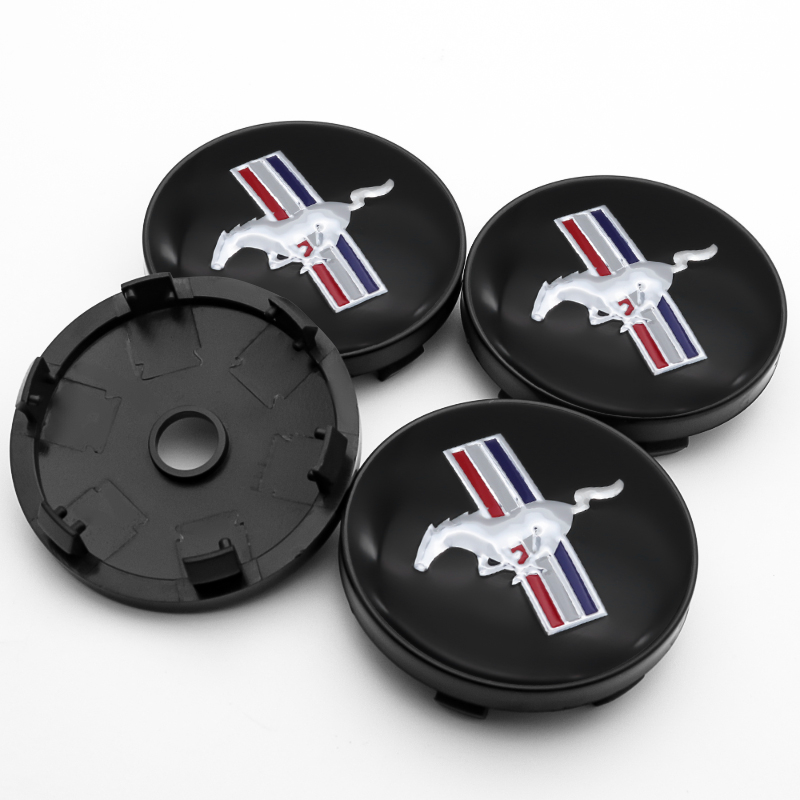 4x 60mm Ford Mustang Shelby Nabendeckel Felgendeckel Radkappen