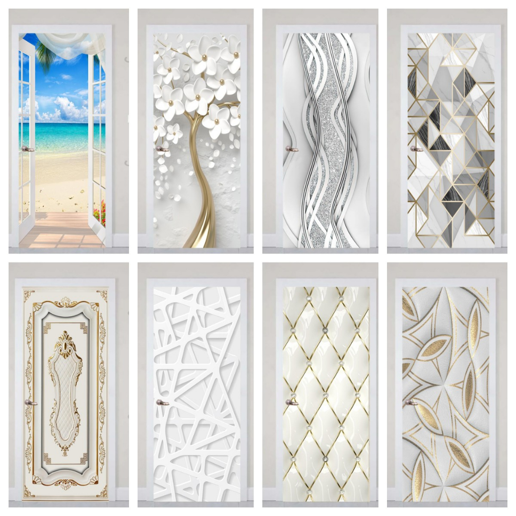 Custom Door Sticker Home Decor Door Wrap fridge sticker Wall Sticker ...