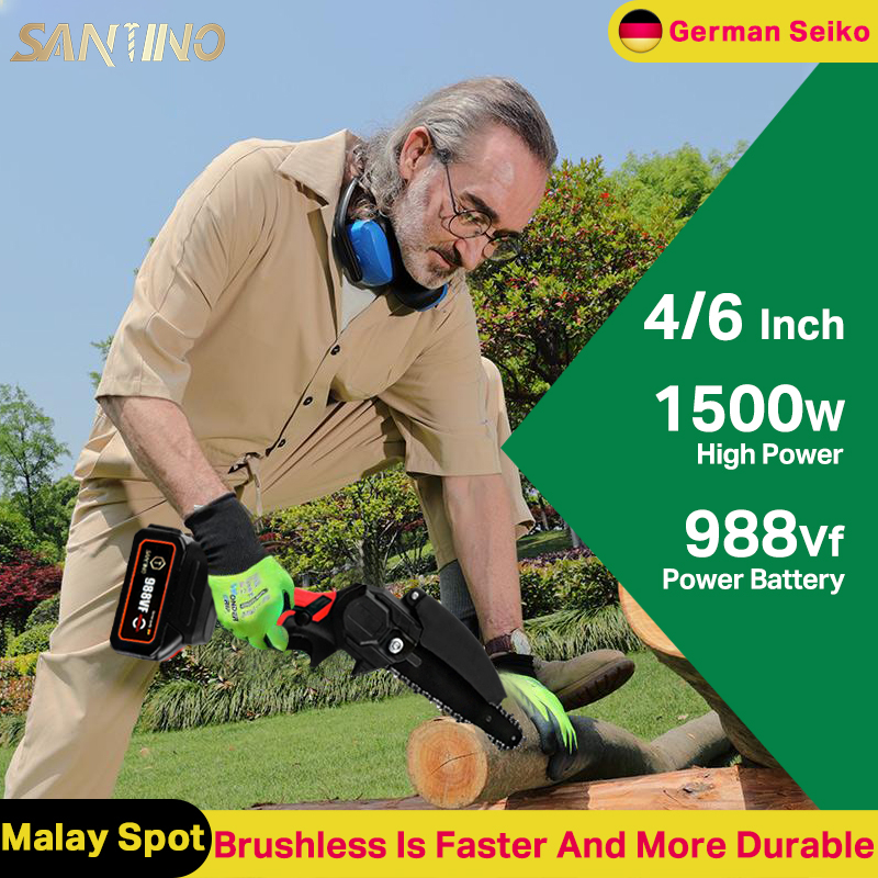 4/6 Inch Mini Chainsaw Cordless Portable Branch Saw Wireless Wood
