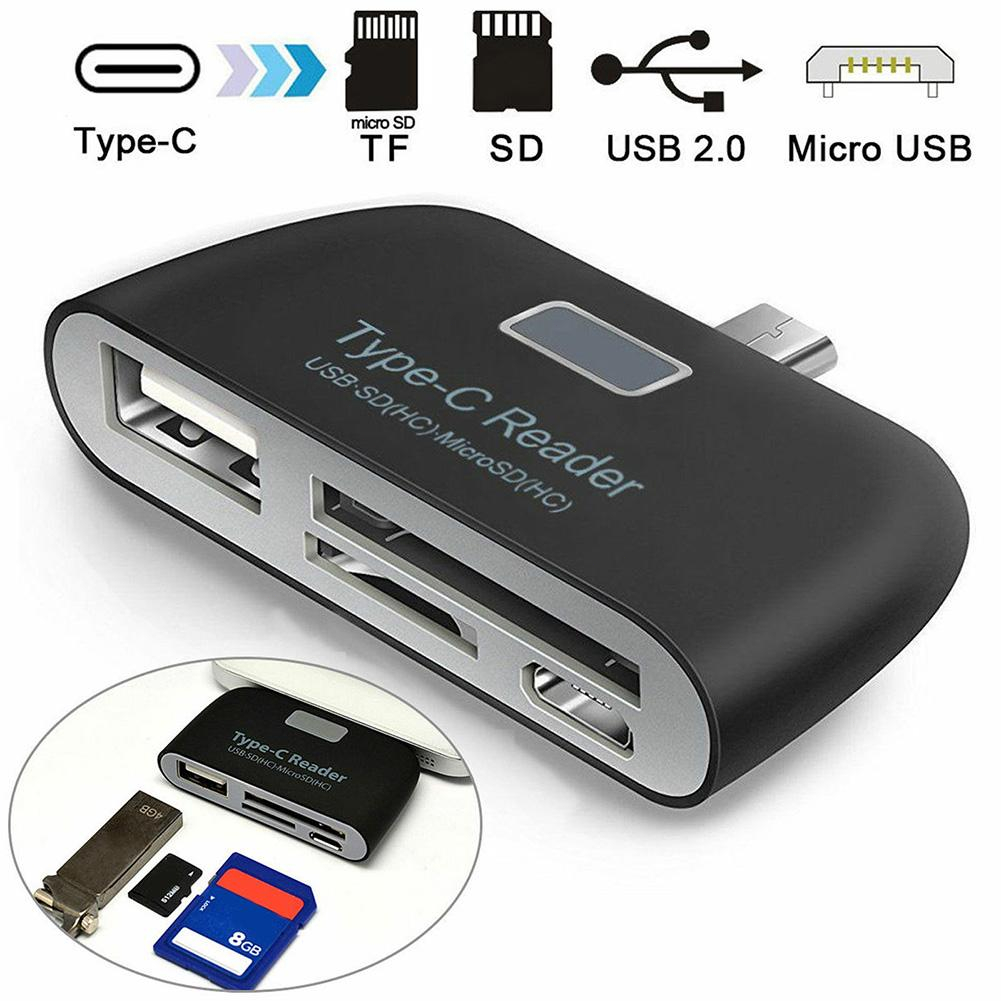 Universal Type C to USB 3.0 OTG Hub Adapter Micro SD SD/TF Memory Card