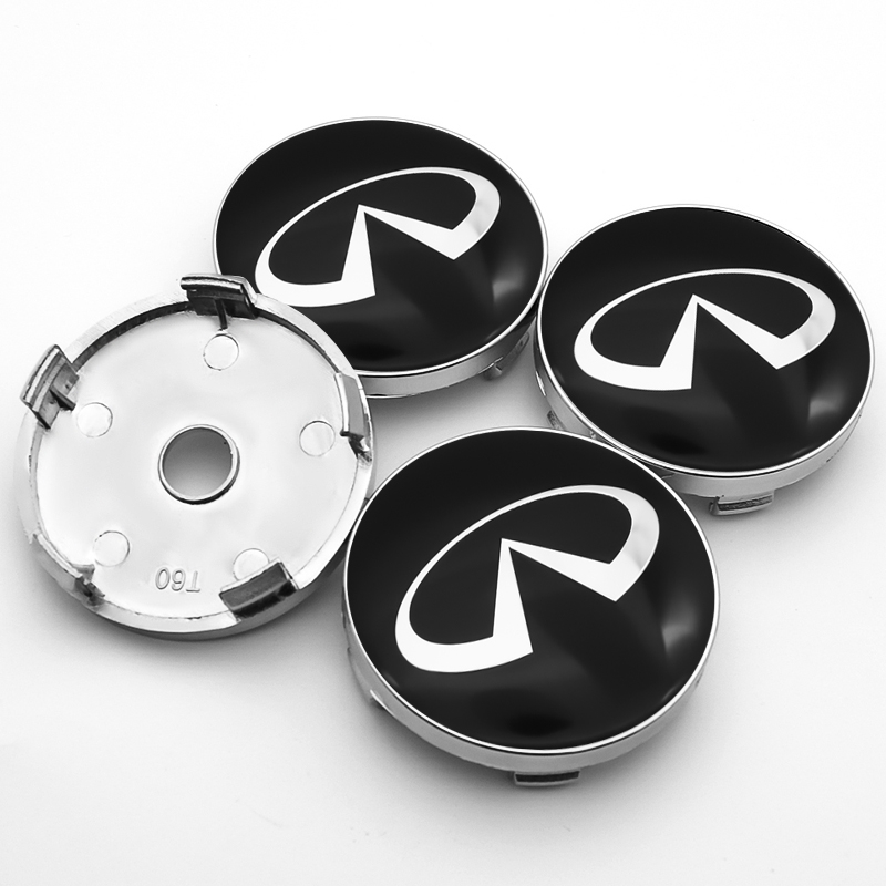 4x 60mm Infiniti Nabendeckel Felgendeckel Radkappen