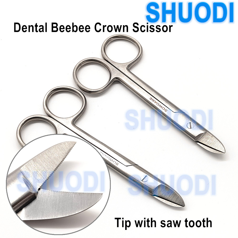 Dental Orthodontic Beebee Crown Scissor Half Moon Curve / Straight