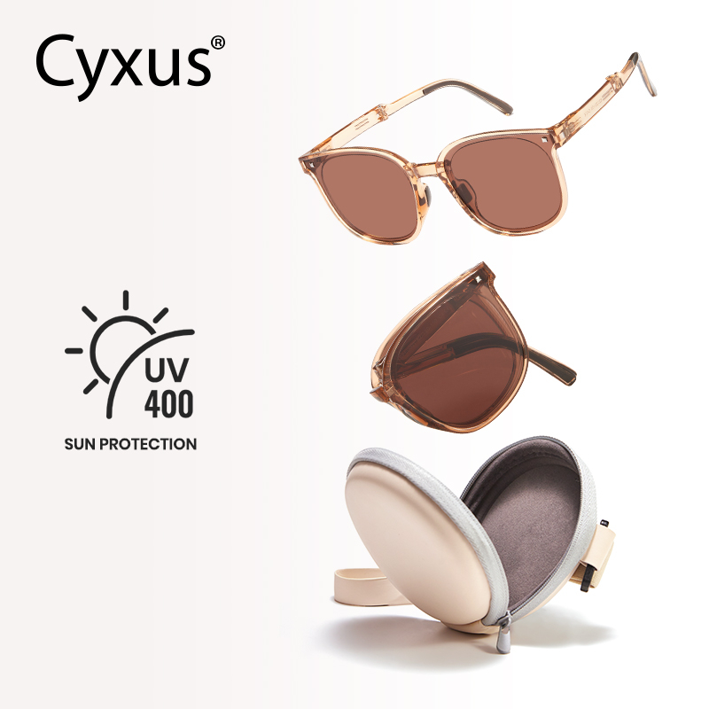 Cyxus Polarized Foldable Sunglasses For Women Men Light Weight Vintage