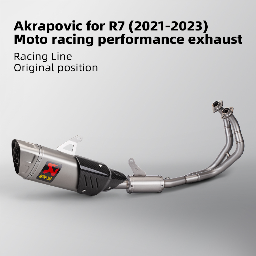 For Yamaha R7 20212023 YZF R7 YZFR7 Akrapovic Racing Line full