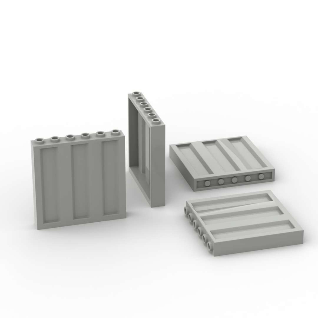 10pcs MOC Bricks 23405 Panel 1x6x5 Corrugated Plate Model Kit Container ...
