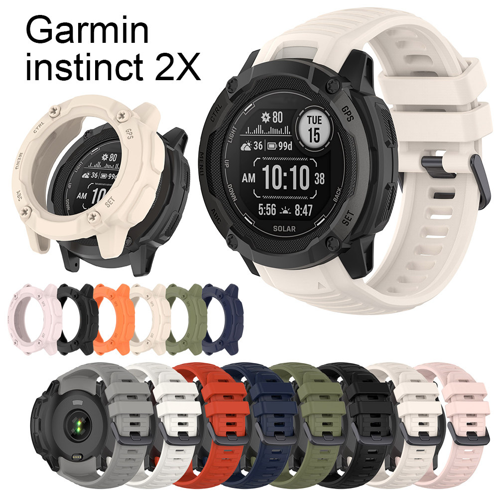 For Garmin instinct 2X case strap 2023 new armor deisgn colorful soft