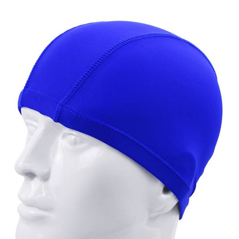 Swimming Cap Pure Color Nylon Spandex Fabric Swim Cap Bathing Caps