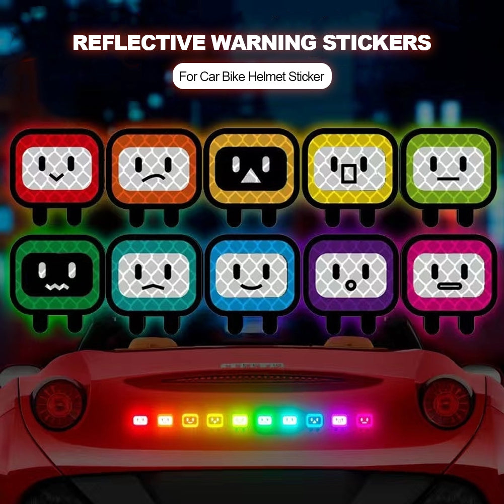 10pcs/set Motorcycle Car Bike Universal Reflector Sticker Safety ...