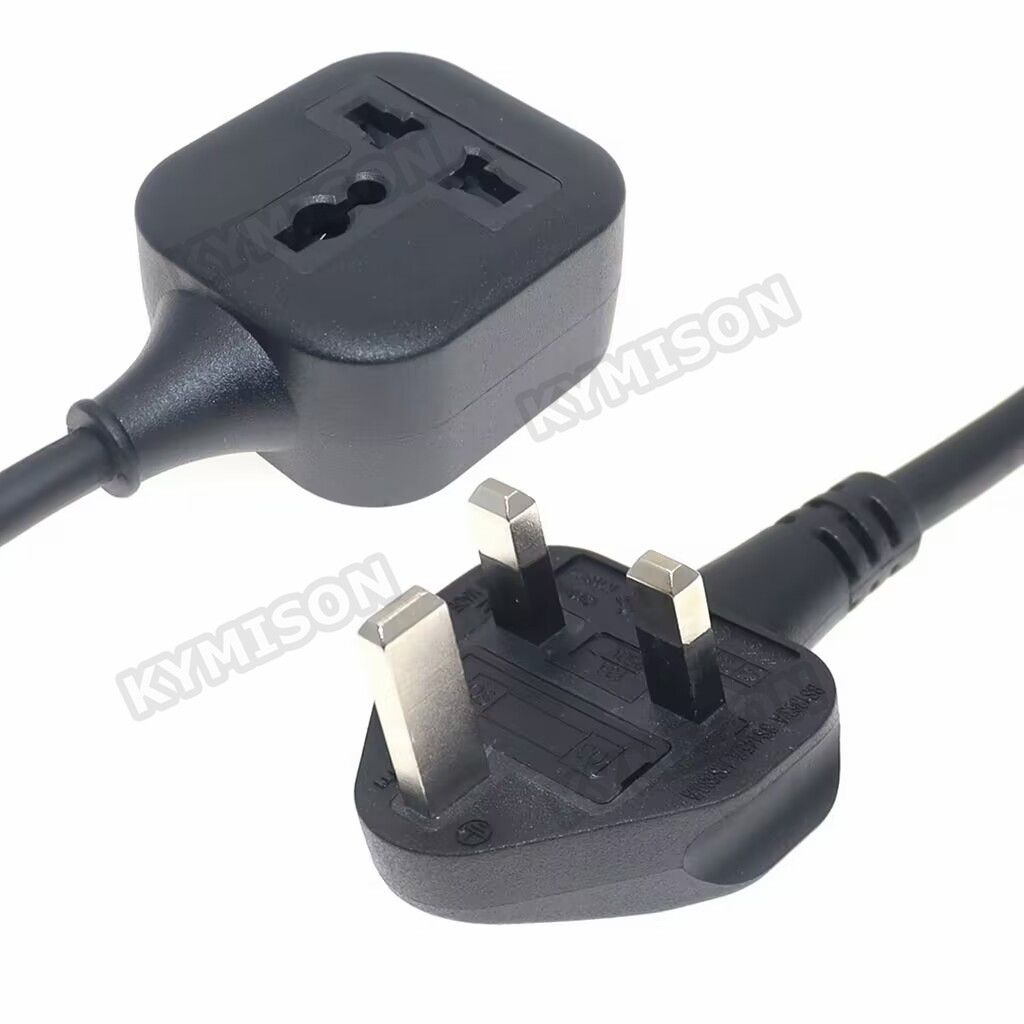Safety Mark Singapore Plug to Socket Power Adapter Extension Cable Male