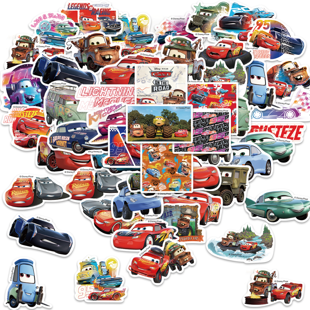 50pcs Disney Cars Stickers Graffiti Decals Laptop Luggage Skateboard ...