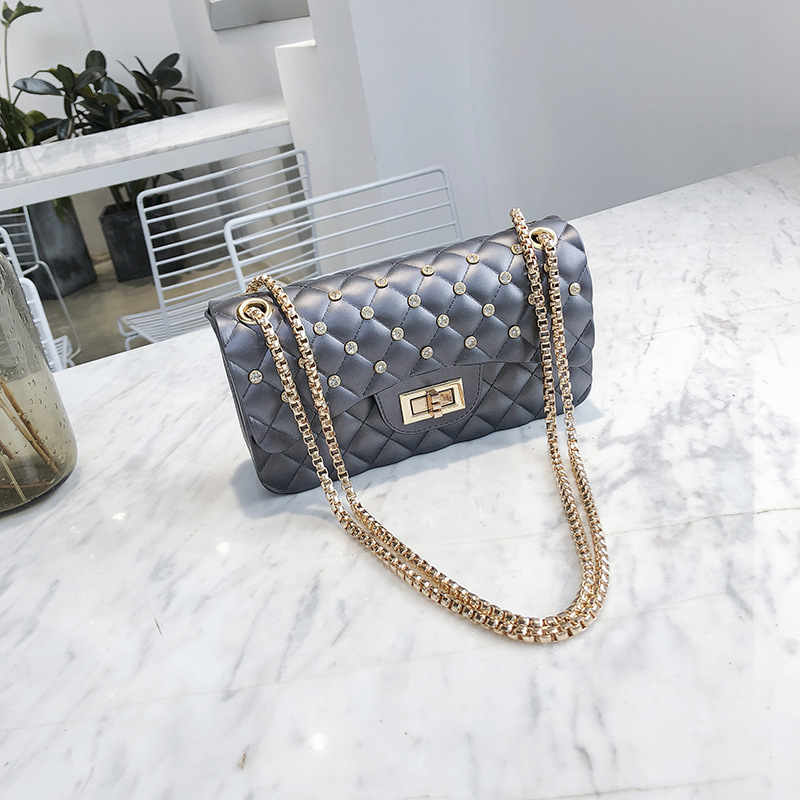 Quilting Women Jelly Bag Frosted Matte Ladies Chain Bag Fashion Sling Bag Luxury Shoulder Bag for Women Shopee Malaysia