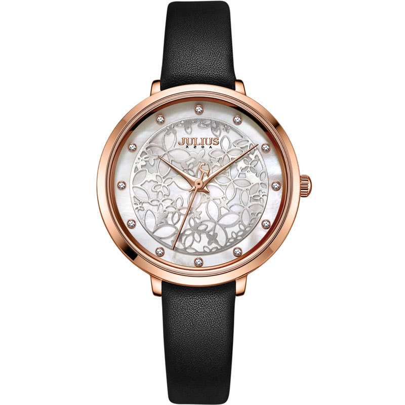 JULIUS Premium Sense Large Dial Water Brick Scale Quartz Waterproof Women's  Watch JA-1400 Movement with One Year Warranty
