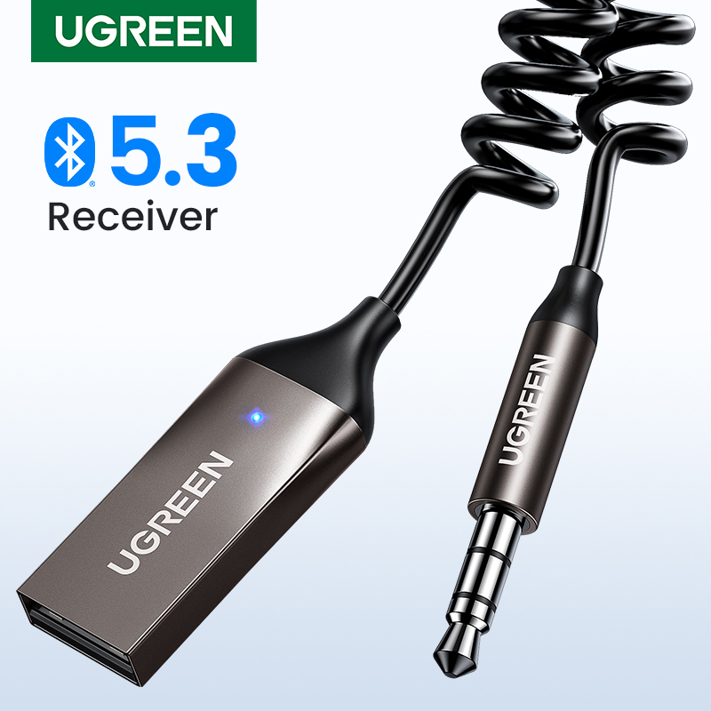 UGREEN Bluetooth Aux Adapter Bluetooth 5.3 Car Receiver USB to 3.5