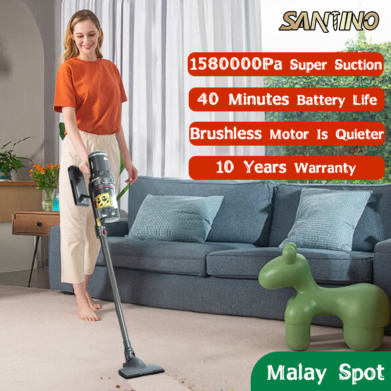 [Malay Spot] SANTINO V12 Cordless Vacuum Cleaner Portable Car Vacuum