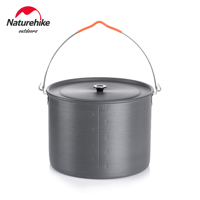 Naturehike Outdoor 4-8 Person Aluminium Camping Hanging Pot (4L/6L/10L ...