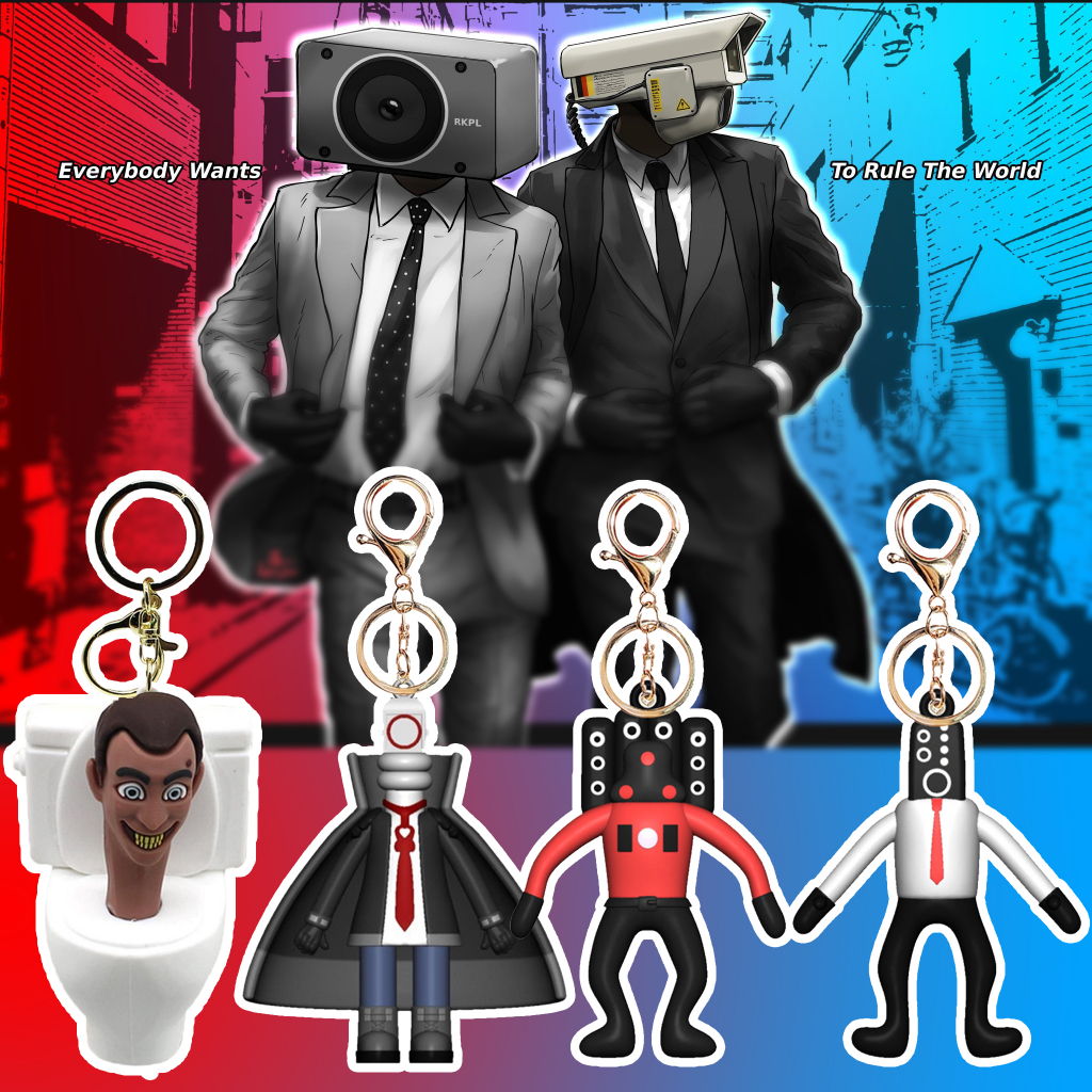 7cm mini skibidi toilet keychains /toiletman/cameraman pendant hjuth