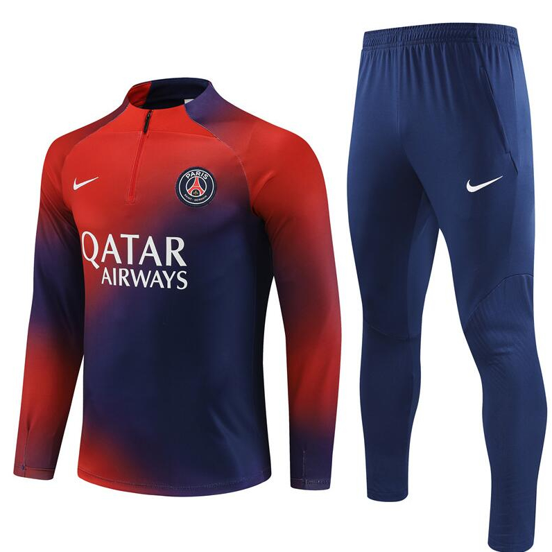 2023 2024 Paris half-zip football training suit PSG long-sleeved ...