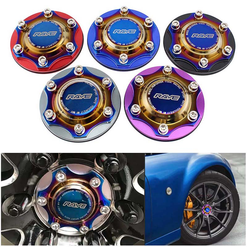 【ITSOK】Rave SUV Pick Up Universal Mag Wheels Titanium Burnt Center Hub ...